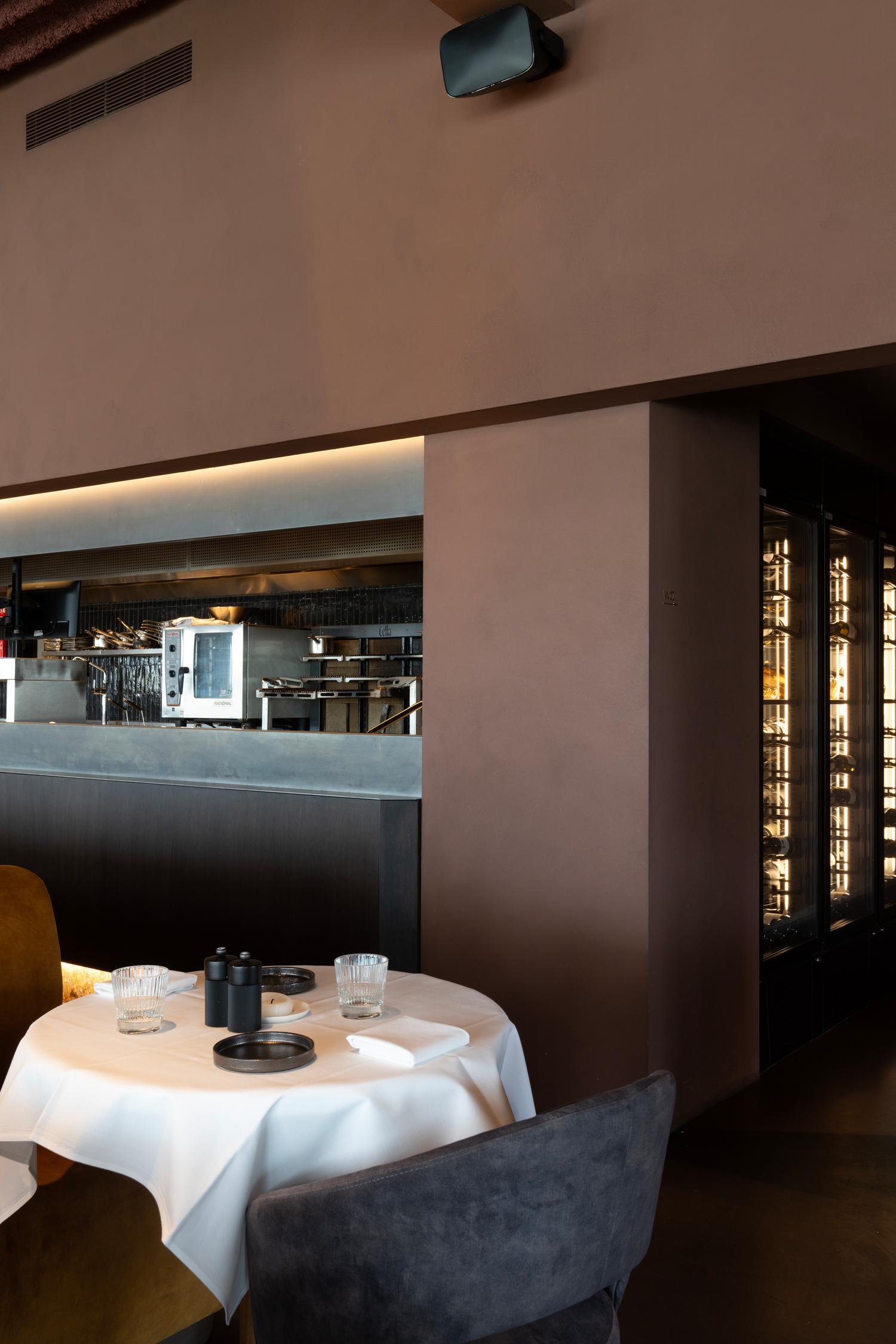restaurant limestone concrete brown