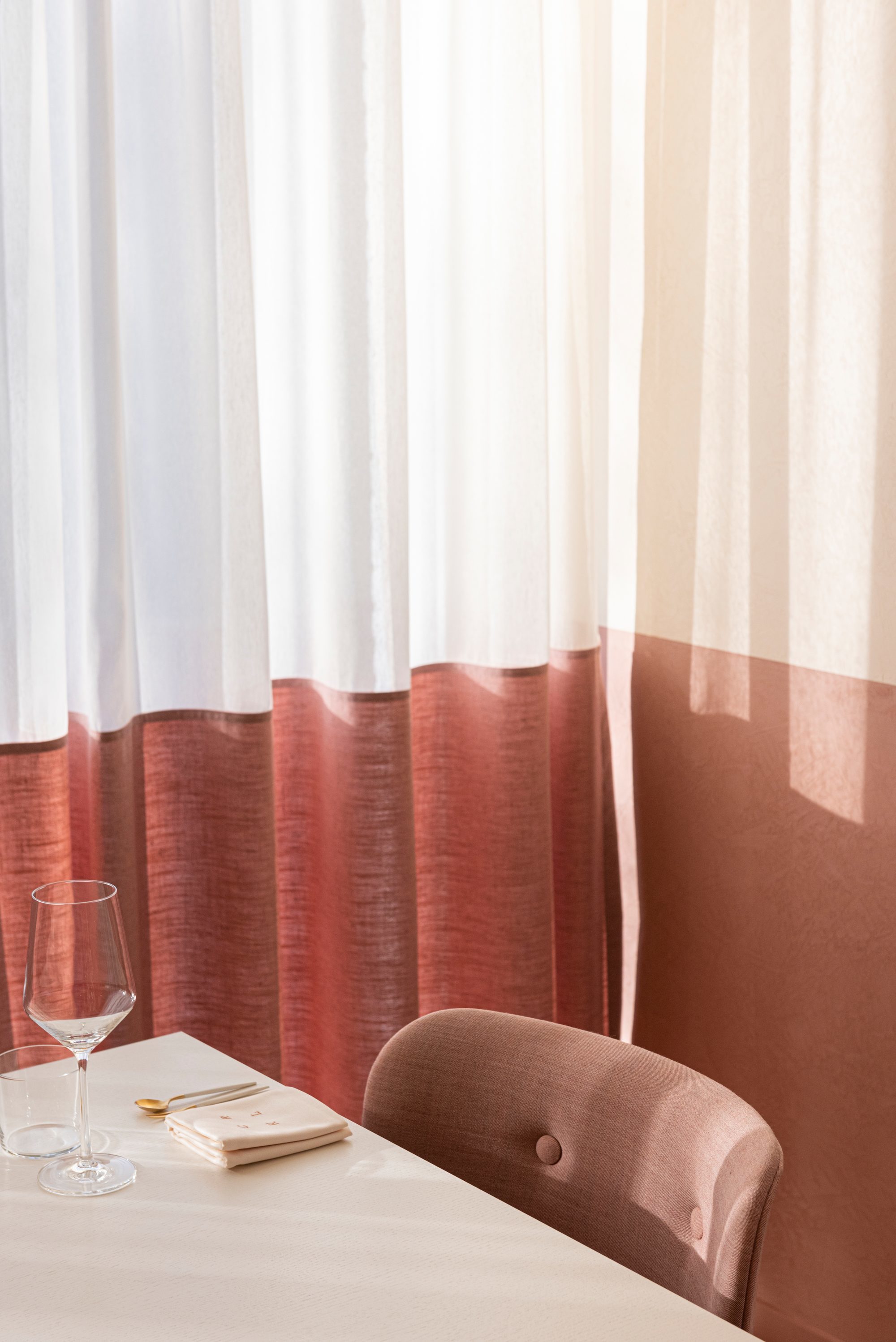 crkl restaurant limestone brushtop white pink