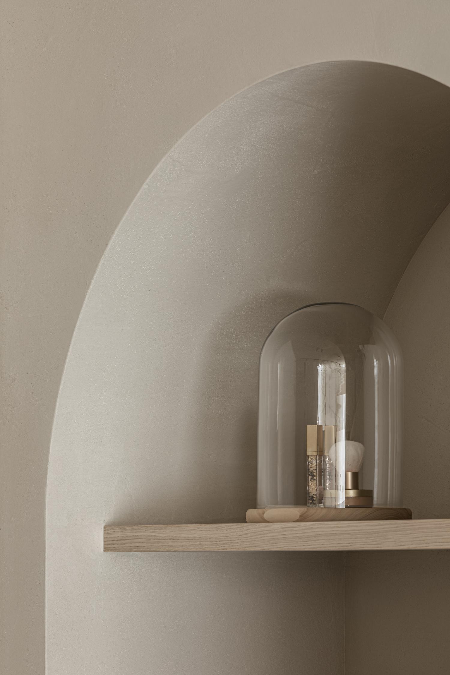 instituut babette wall curve claystuc beige
