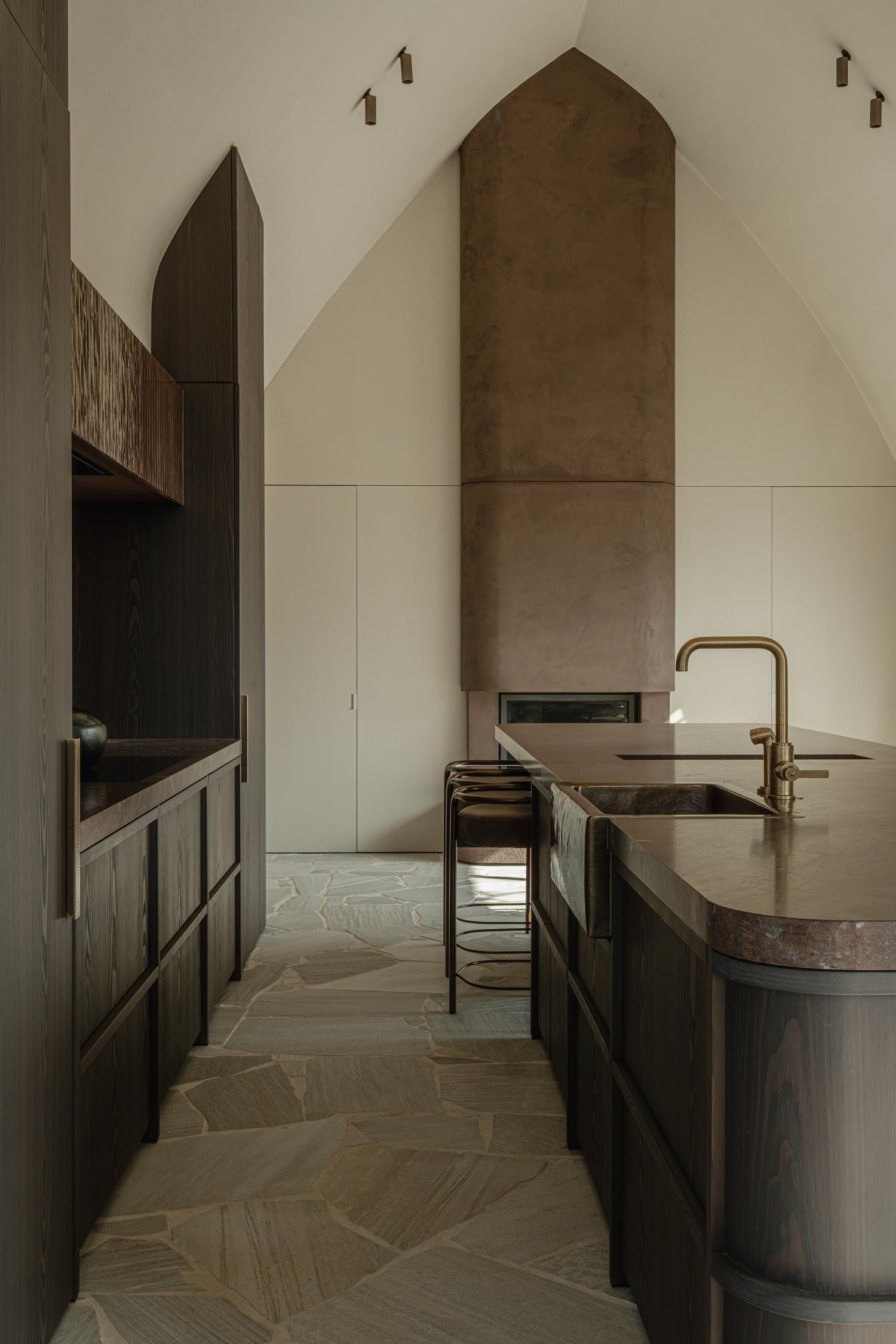 house sandrock kitchen beige brown