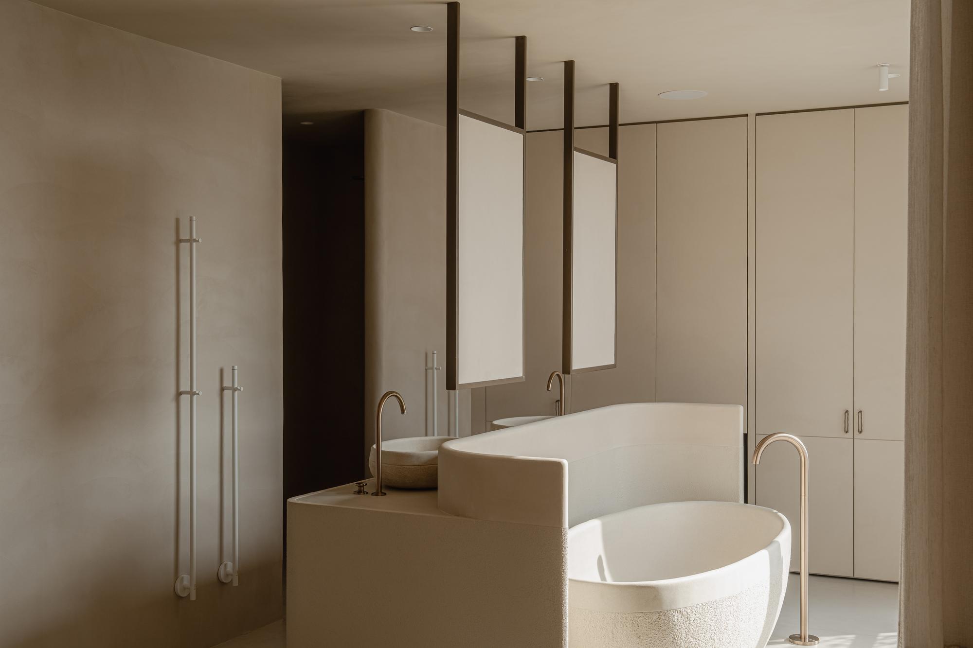 house aqua sensa stone art bathroom beige
